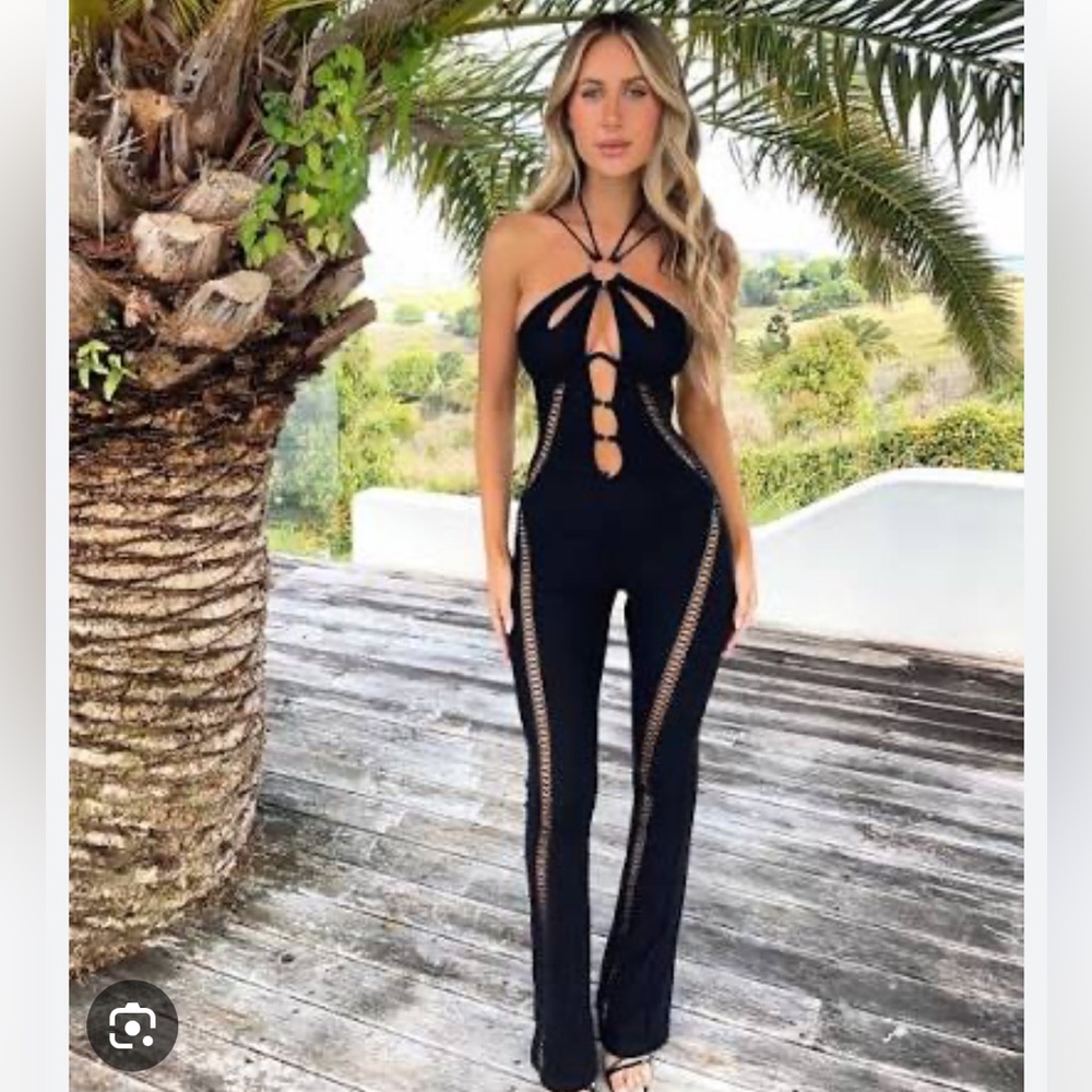 Outcast Clothing Hana Jumpsuit in black size xs